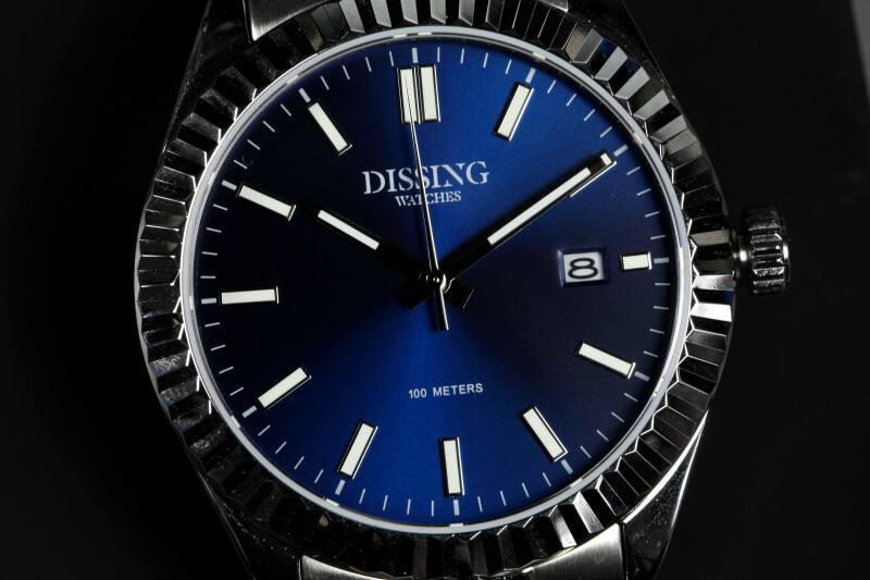 Dansk designede herreure Dissing Date Steel/Blue